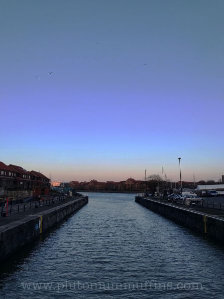 The lock this evening, photo grabbed as I ran past.