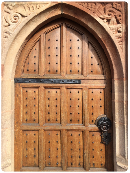 The front door to Halsway Manor! This may not be the original...but just think of the work that would go into making this.