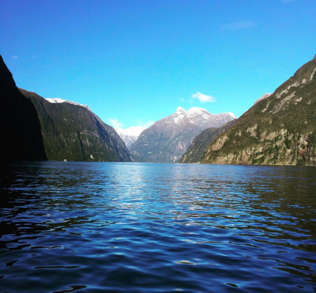 Milford Sound in New Zealand - one of ten clear days per year!