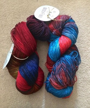 My two skeins of New York yarn.