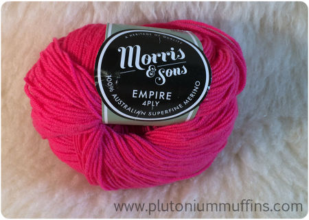 Pink birthday yarn from Sydney, to match the variegated yarn bought by the friends.