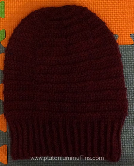 A mulberry slouchy hat.