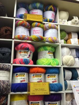 Regia Sock Yarns - Buxton knitters obviously go for brighter colours than some of the London shoppers!