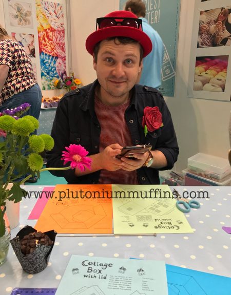 Ricky in the workshop, about to get started on cutting paper.