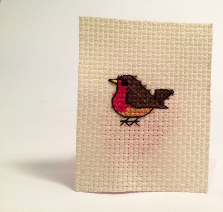 A Christmas robin to stitch