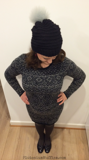 Wearing my beautiful new dress and hat.