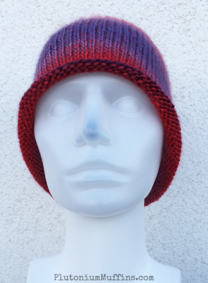 Rubies and Amethysts hat - so called because of the colour of the yarn!