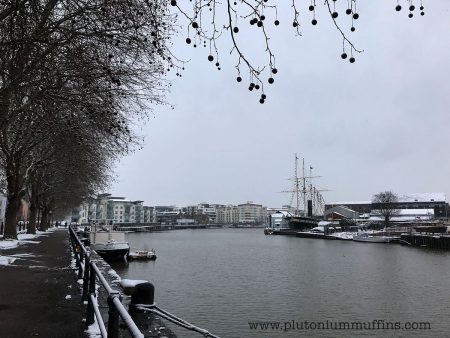 Looking towards the SS Great Britain from Hotwells. Love the trees here.