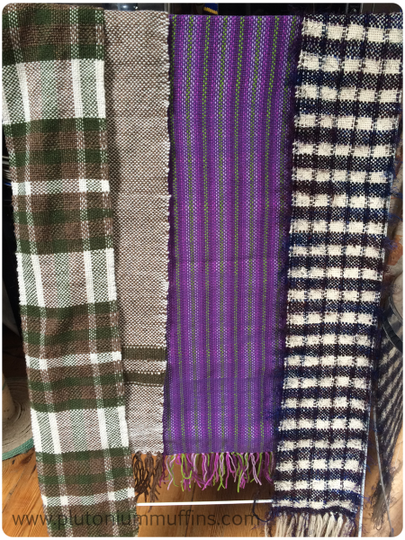 Woven scarves that I have produced to date.