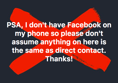 No more Facebook.