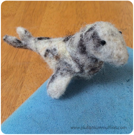 A needle-felted seal!