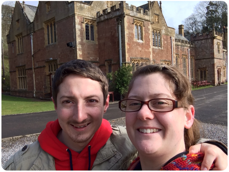 John and me, with the obligatory manor selfie.