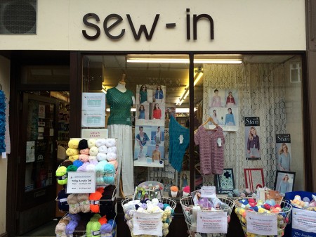 The Sew In of Buxton shop front.