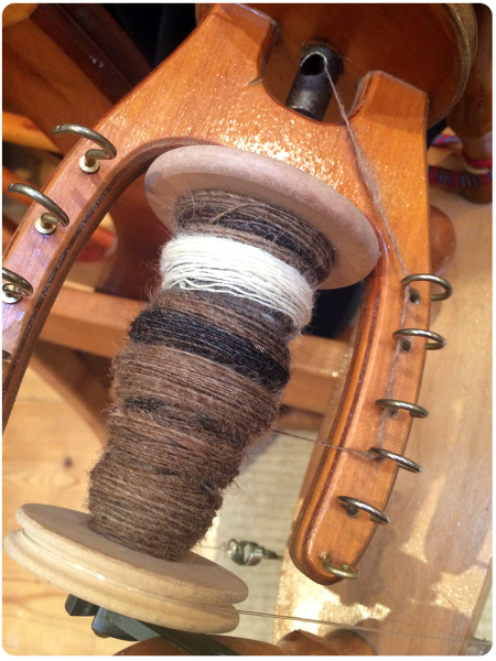 The Dartmoor Mix single on the bobbin.