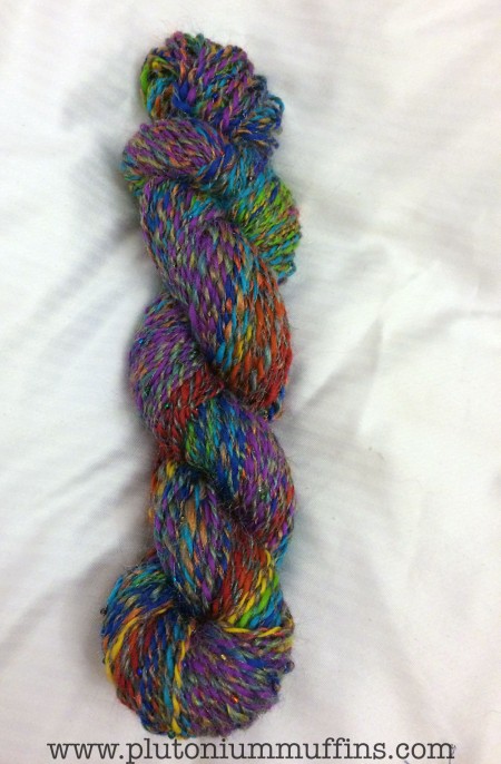This yarn got judged as well...I dared to use the wrong type of fibres in it, according to one person.