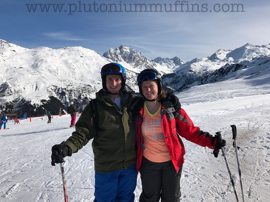 At the top of the French Alps with John.