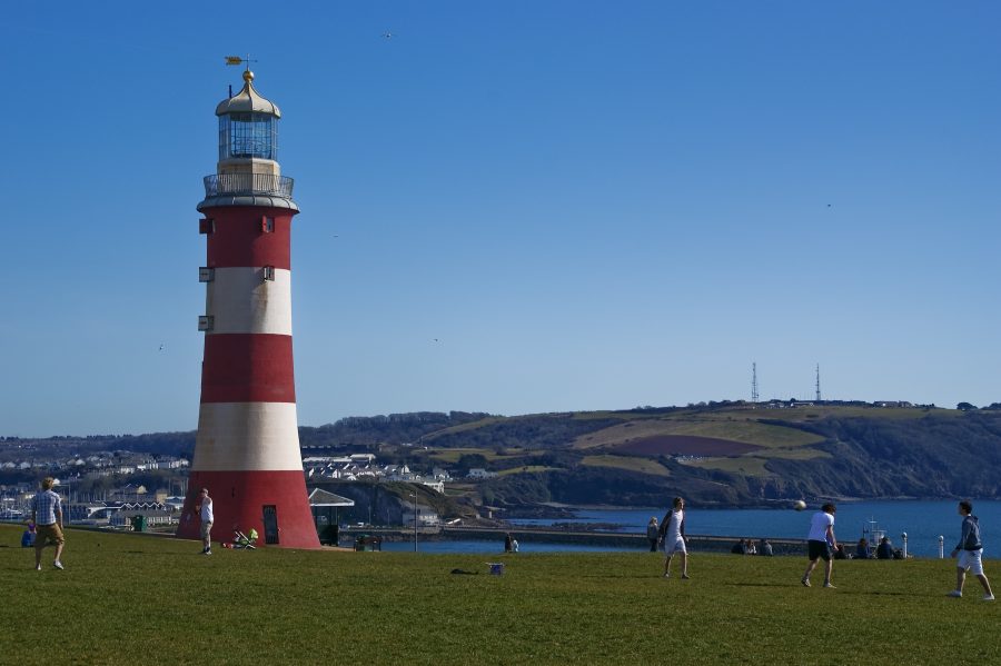 The lighthouse in Plymouth