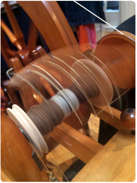 Fantastic spinning of the bobbin action shot!