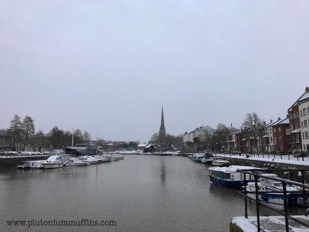 St Mary Redcliffe Church across the water.