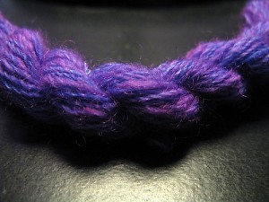 Sugar Angel's Mini-Skein in Trainwreck Purple. Image Copyright SugarAngel 2014.