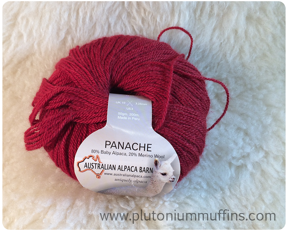 Alpaca and Merino blend from Australian Alpaca Barn in Sydney.