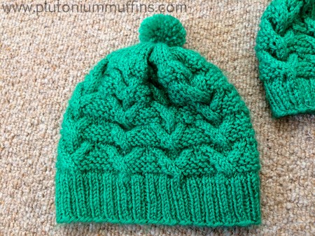 The last and best hat of the three I knitted.