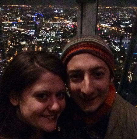 The Happy Couple at the top of the Shard