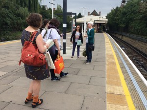 Waiting in Wimbledon for the next train to Herne Hill.