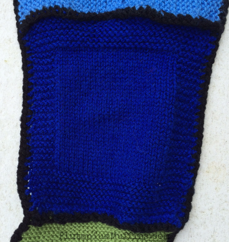 I did say 'lumpy border', right? First ever stocking stitch.