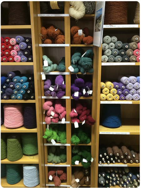 A selection of pure wool yarns.