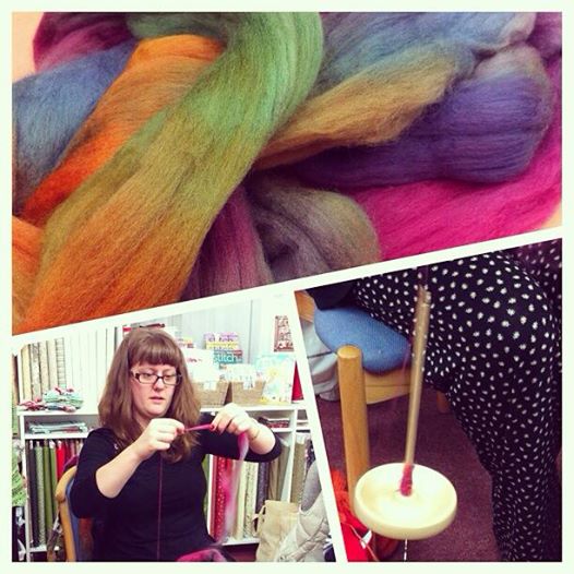 Spinning in Hulu at a craft night.