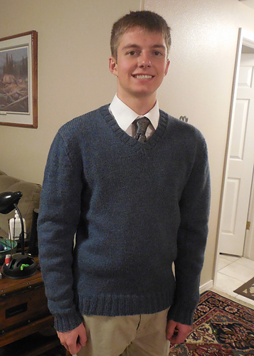 sungardener's son and his sweater. Rather handsome if you ask me...the sweater, obviously....